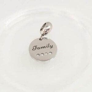 EGC-PE-0014 Charm "Family" con Cristales Incrustados
