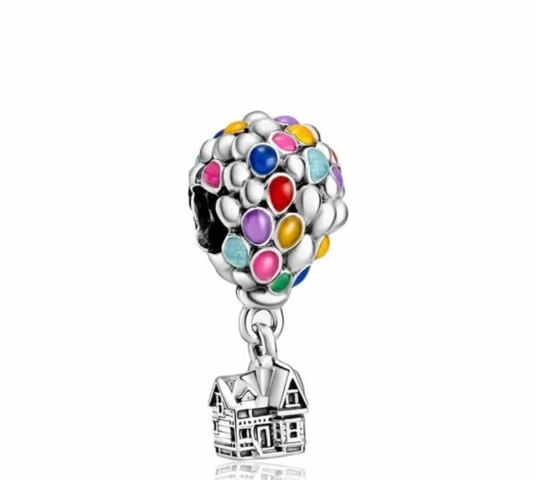 Charm casa con globo  de colores