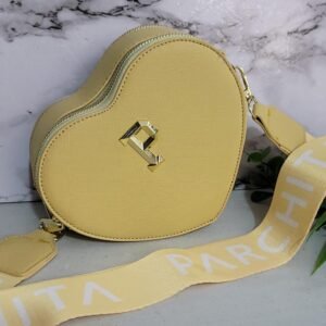Bolso en Forma de Corazón - Amarillo Pastel
