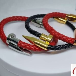 Pulsera negro y dorado clavo C'artier