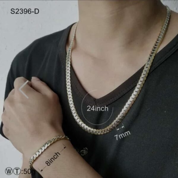 Conjunto pulsera cadena acero Inoxidable