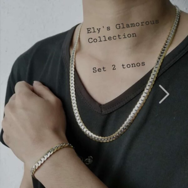 Conjunto pulsera cadena acero Inoxidable