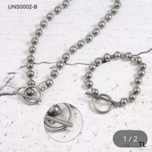 Set de Cadena y Pulsera de Acero Inoxidable – Estilo Minimalista